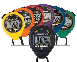 Cronômetros ACCUSPLIT A601X Pro Survivor Kit com 7 Unidades Preto