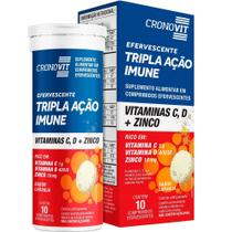 Cronovit Imune Tripla Ação Vit C 1g Vit D 400UI Zinco 10mg CRONOVIT 10 Comprimidos Cronovit Imune Tripla Ação Vit C 1g Vit D 400UI Zinco 10mg CRONOVIT 10 Comprimidos
