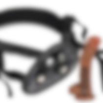 Croods S-Hande Cinta Peniana com Dildo 20cm Texturizado Capsula com Vibração 9 Intensidades - S-HANDLE