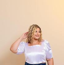 Crooped,beach gloss, branco Crooped,beach gloss, branco