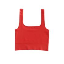 Crop Top Estrutura B+ Vermelho e Rosa BASIC+ Confortável