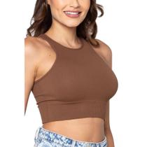 Crop Top Nadador Marrom M Basic+