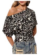 Crop Top SweatyRocks Off The Shoulder Asimetrical Y2K 2026