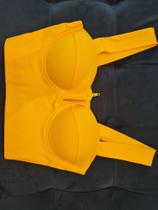 Croped amarelo DS tamanho único Croped amarelo DS tamanho único
