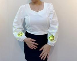 Croped bordado tamanho unico