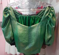 Croped em lurex Croped em lurex