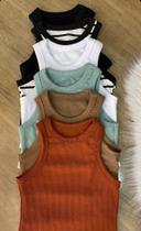 Croped feminino Regata bela