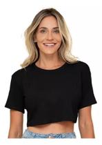 Croped Feminino T-Shirt EmMalha De Algodao Leve Confortavel Para Verao