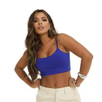 Croped Ribana Top Blusinha Feminina Alcinha Fina Confortável Leve Verão Casual Suplex