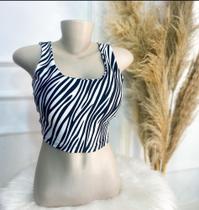 Cropet alça de zebra tamanho P