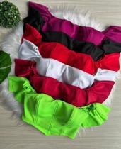 Cropet preto verde tecido duna tamanho P