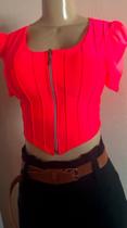 Croppd Rosa com Zíper Croppd Rosa com Zíper