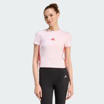 Cropped Adidas 3 Stripes Feminina Rosa Cropped Adidas 3 Stripes Feminina Rosa
