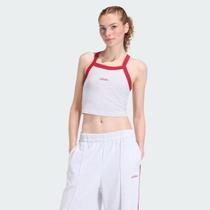 Cropped Adidas Bordado Feminino Cinza e Vermelha