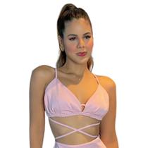 Cropped alfaiataria feminino candy color