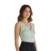 Cropped Alfaiataria Genova Estampa Exclusiva