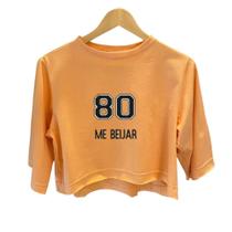 Cropped Algodão ''80 Me Beij4r'' Meme Frase Premium Cantada