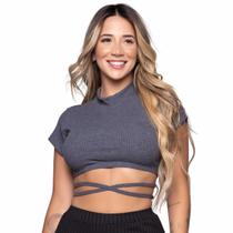 Cropped Amarração WLS Modas Cruzado Transpassado Blogueira Moda Casual feminina