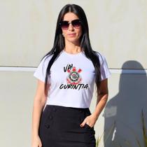 Cropped Baby Look Top Corinthians Timão Curintia Time Feminino Cropped Baby Look Top Corinthians Timão Curintia Time Feminino