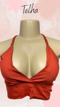Cropped Barbara - Cropped decotado com alça regulável Cropped Barbara - Cropped decotado com alça regulável