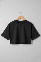 Cropped Básico 100% Algodão Liso Feminino