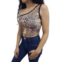 Cropped Básico Feminino Oncinha Sjons Cropped Básico Feminino Oncinha Sjons