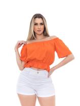 Cropped Blusa Feminina Ciganinha Ombro A Ombro Ref. 15652