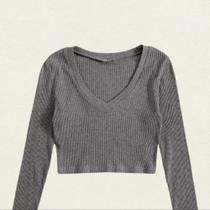 Cropped Blusa Sophia decote V