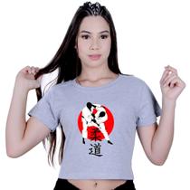 Cropped Blusinha Algodão Esporte Judô Luta Artes Marciais Cropped Blusinha Algodão Esporte Judô Luta Artes Marciais