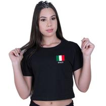 Cropped Blusinha Algodão Italy País Itália Cropped Blusinha Algodão Italy País Itália