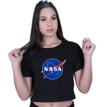 Cropped Blusinha Algodão Moda Geek Nerd Nasa U.S.A