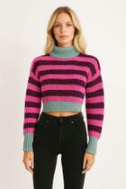 Cropped blusinha de tricot la modinha feminina