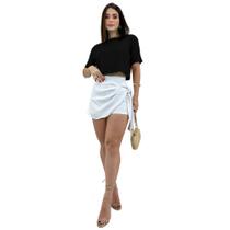 Cropped Blusinha Manga Curta Viscolycra T-shirt Soltinho Top
