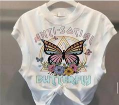 Cropped borboleta anti-social