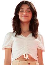 Cropped Branco Viscose Infantil Lilimoon Cropped Branco Viscose Infantil Lilimoon