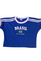 Cropped Brasil Bordada Feminina