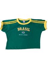 Cropped Brasil Bordada Feminina