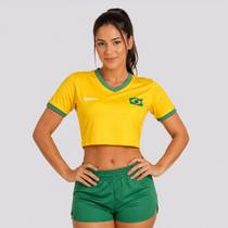 Cropped Brasil Lotus Feminino Amarelo Cropped Brasil Lotus Feminino Amarelo