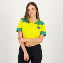 Cropped Brasil Moheki Feminino Amarelo