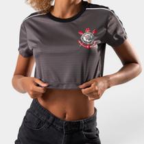 Cropped Braziline Corinthians Mito Feminino - Cinza - G