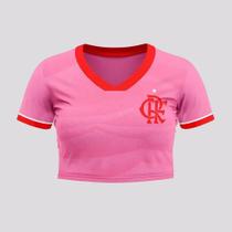 Cropped Braziline Flamengo Coral - Feminino - Rosa