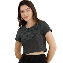 Cropped Brilhoso Feminino Moda Casual Noite Confort De Verão Slim 36924A