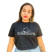 Cropped Camiseta 100% Algodão Boiadeira Ana Castela Blusa Feminina