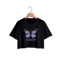 Cropped Camiseta Feminino Adulto e Juvenil Estampado Alta Qualidade Dreams Cropped Camiseta Feminino Adulto e Juvenil Estampado Alta Qualidade Dreams