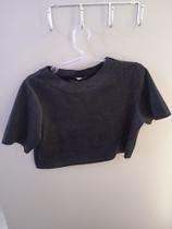Cropped camiseta suede