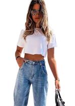 Cropped Camisetinha Manga Curta T-shirt