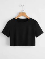 Cropped Camisetinha Manga Curta T-shirt