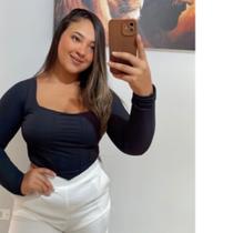 Cropped Canelado Feminino