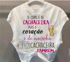 Cropped carnaval copo de cachaça coração tbm