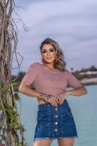 Cropped Carol - Tecido modal com muito eslatano.